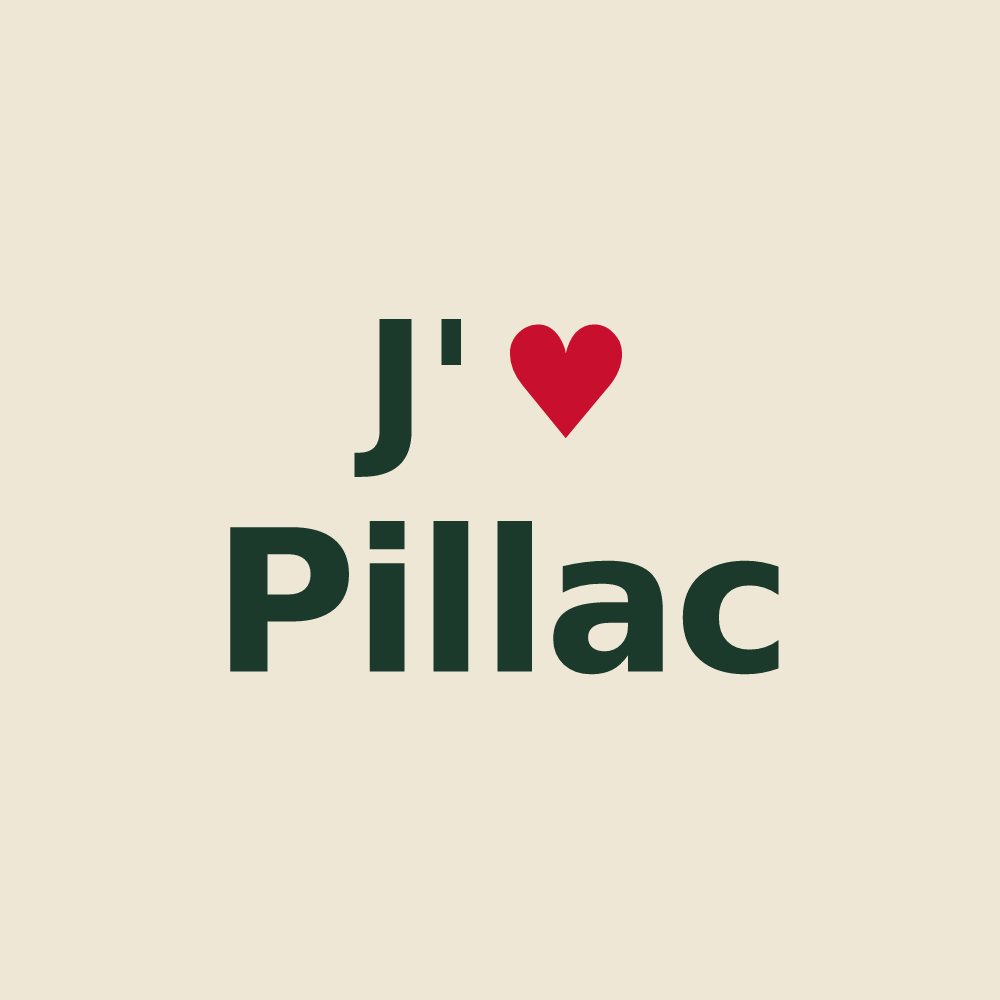 Tote bag personnalisé Pillac — design J'aime Pillac