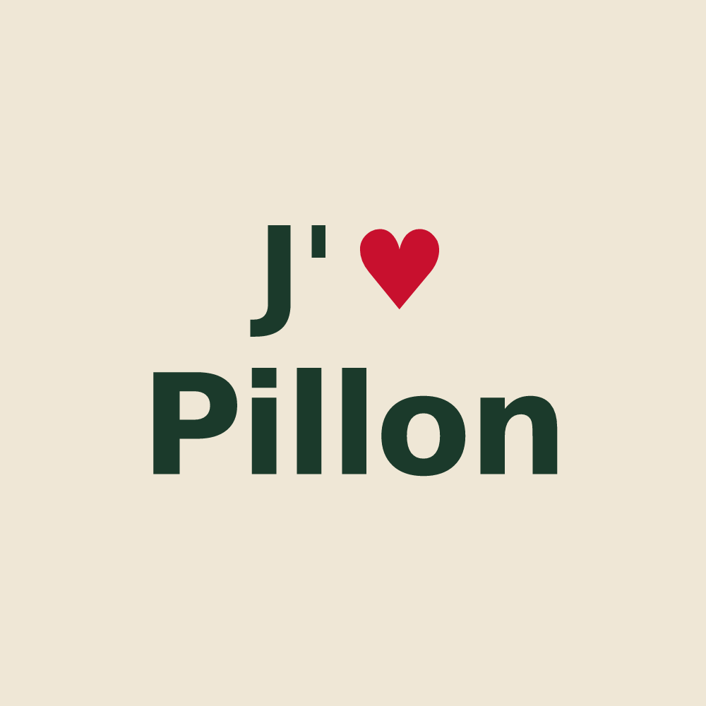 Tote bag personnalisé Pillon — design J'aime Pillon