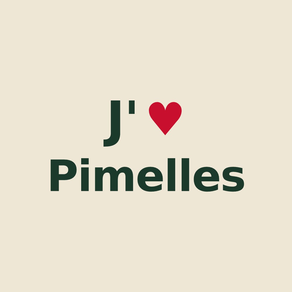 Tote bag personnalisé Pimelles — design J'aime Pimelles