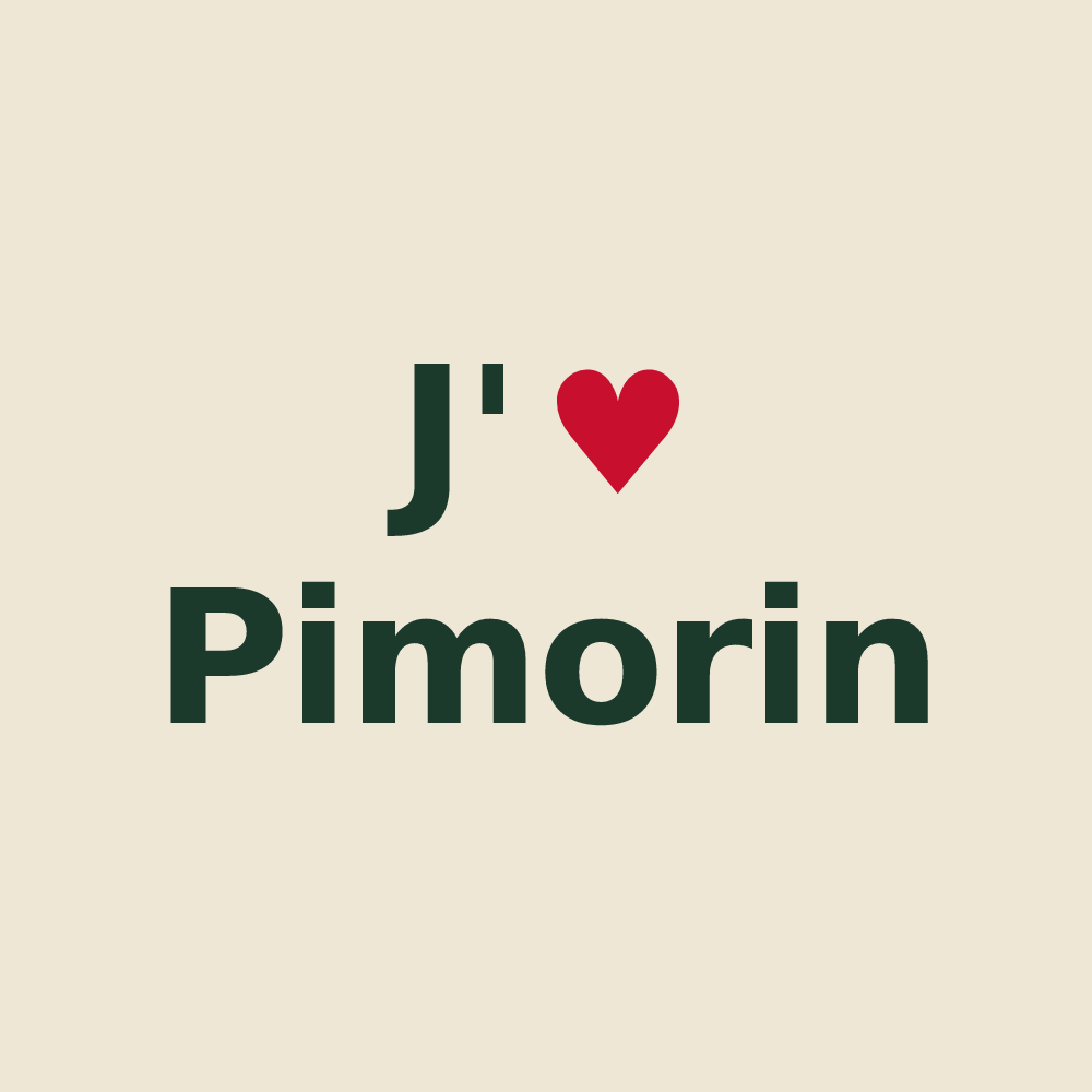Tote bag personnalisé Pimorin — design J'aime Pimorin