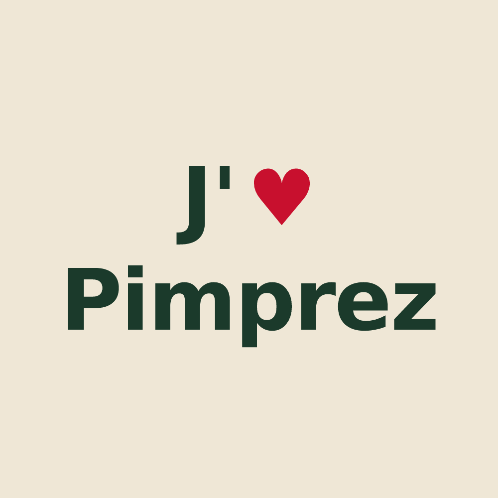 Tote bag personnalisé Pimprez — design J'aime Pimprez