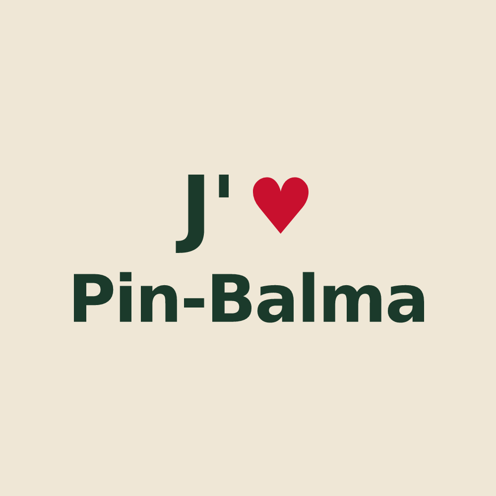 Tote bag personnalisé Pin-Balma — design J'aime Pin-Balma