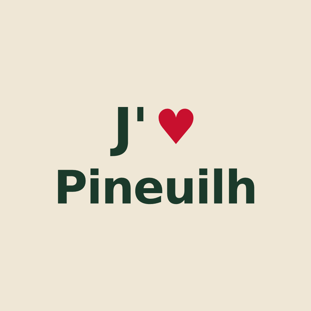 Tote bag personnalisé Pineuilh — design J'aime Pineuilh