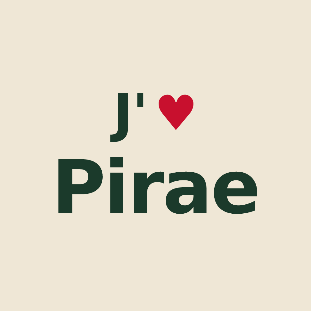 Tote bag personnalisé Pirae — design J'aime Pirae