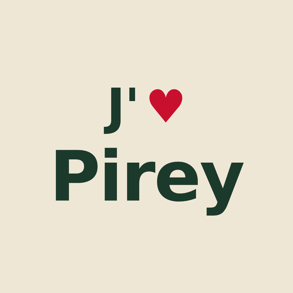 Tote bag personnalisé Pirey — design J'aime Pirey