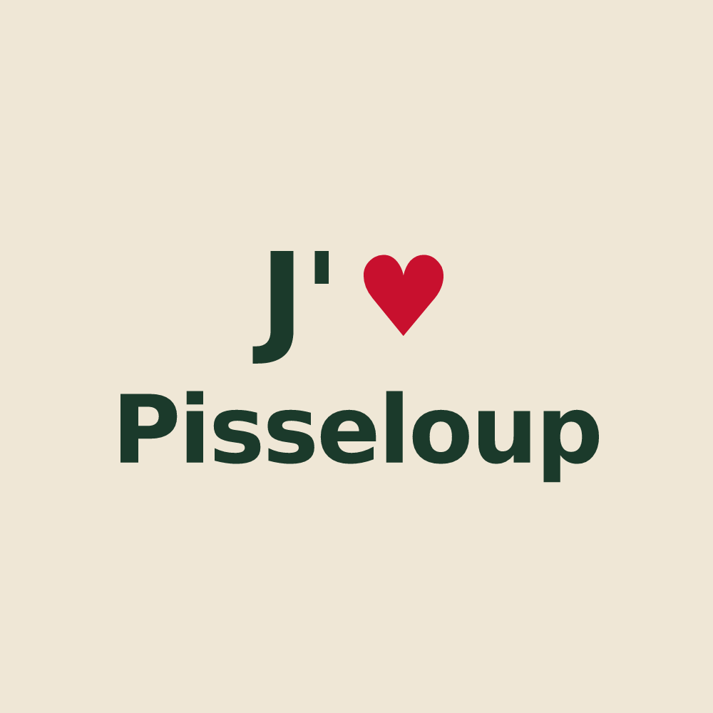 Tote bag personnalisé Pisseloup — design J'aime Pisseloup
