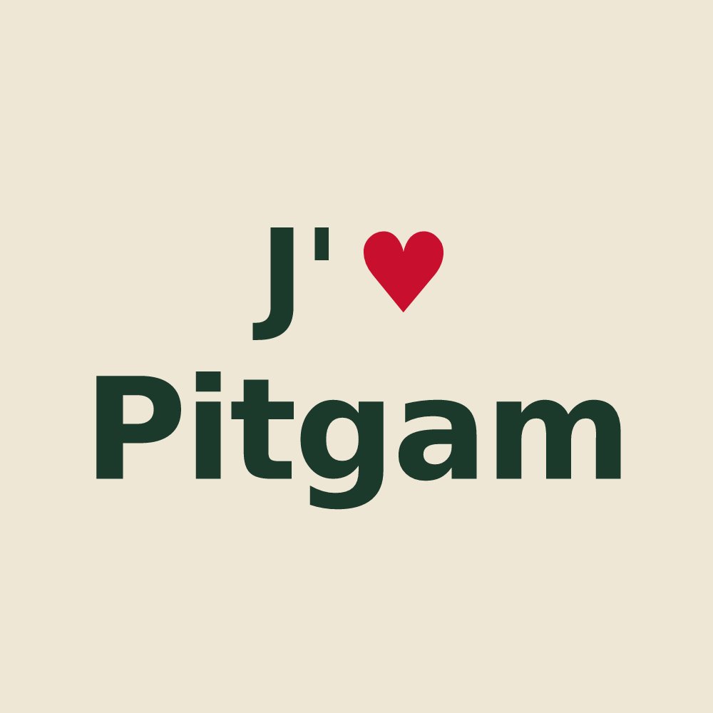 Tote bag personnalisé Pitgam — design J'aime Pitgam
