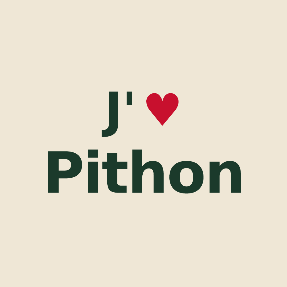 Tote bag personnalisé Pithon — design J'aime Pithon