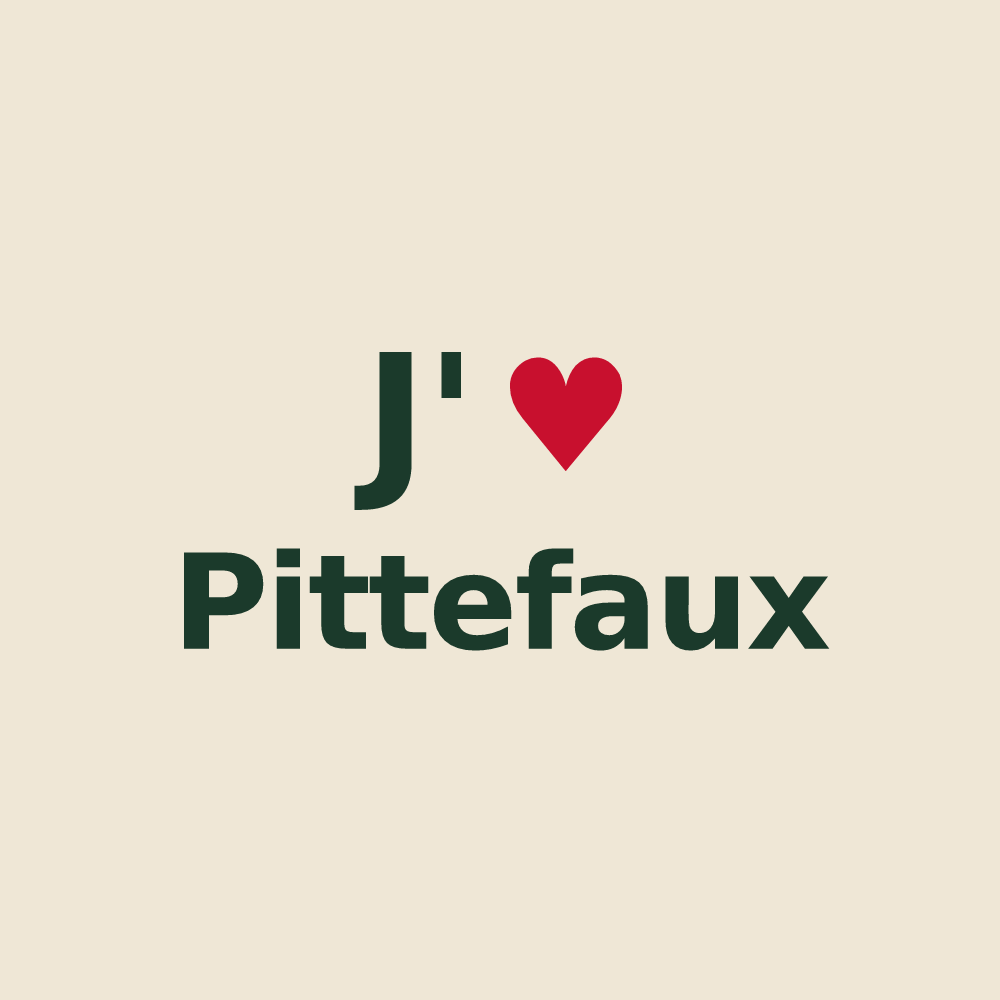 Tote bag personnalisé Pittefaux — design J'aime Pittefaux