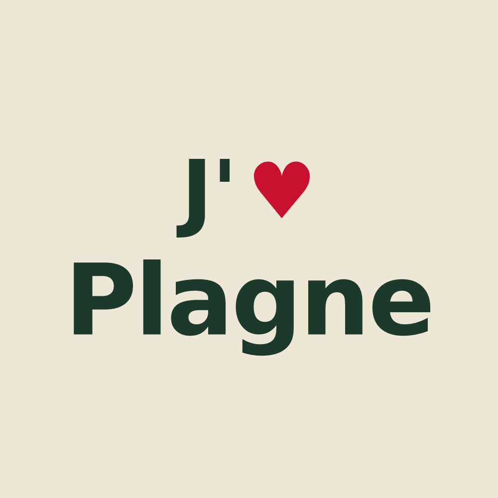 Tote bag personnalisé Plagne — design J'aime Plagne