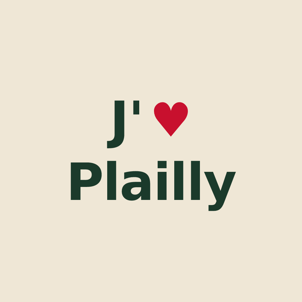 Tote bag personnalisé Plailly — design J'aime Plailly