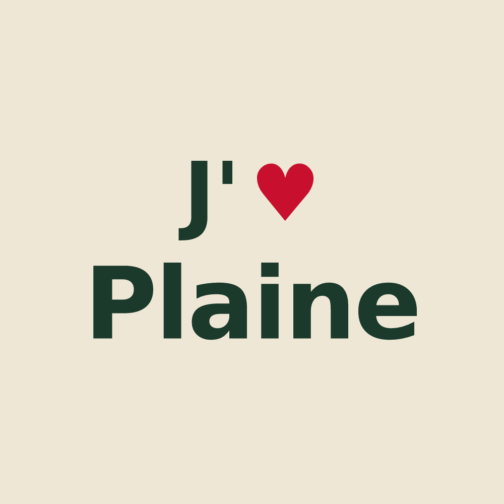 Tote bag personnalisé Plaine — design J'aime Plaine