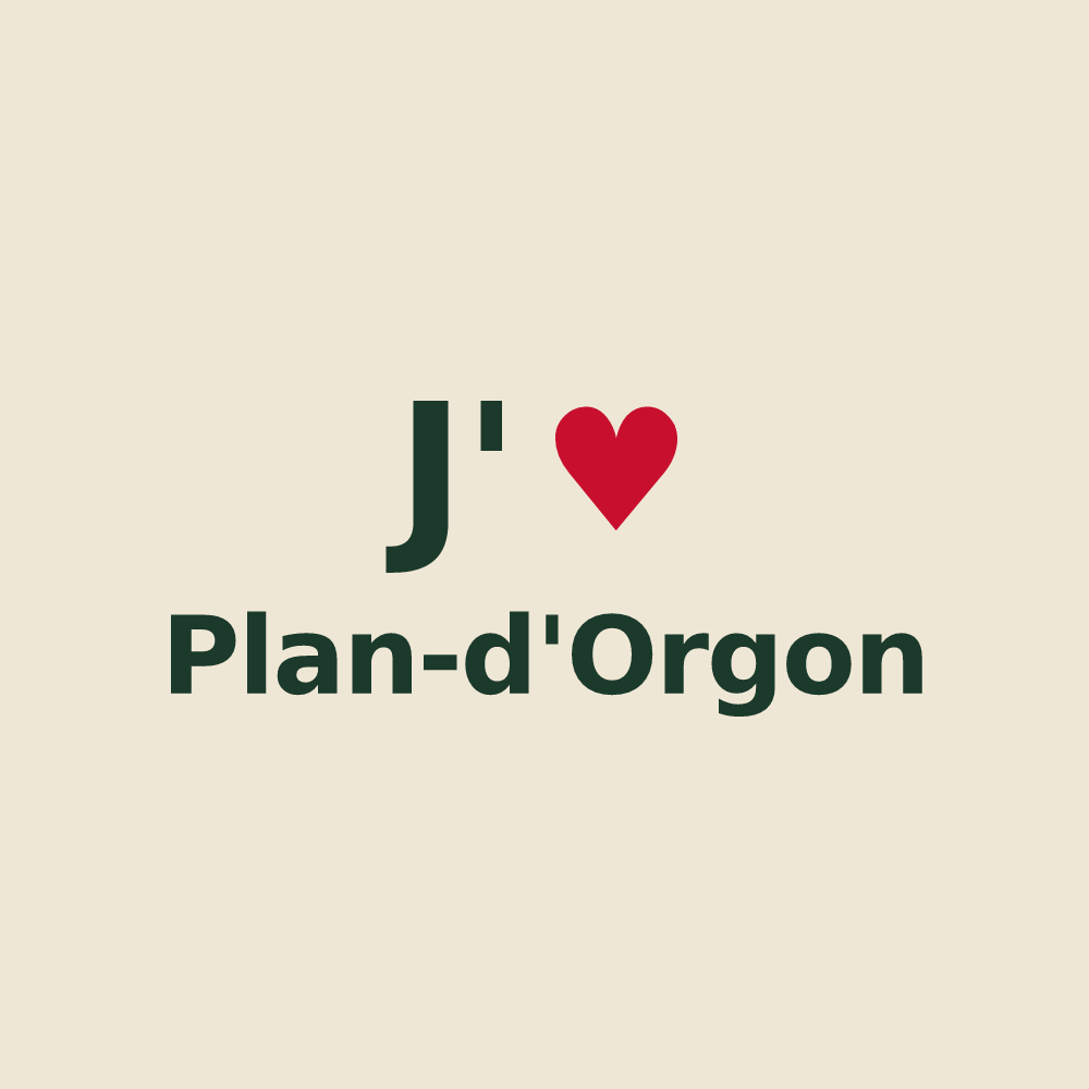 Tote bag personnalisé Plan-d'Orgon — design J'aime Plan-d'Orgon