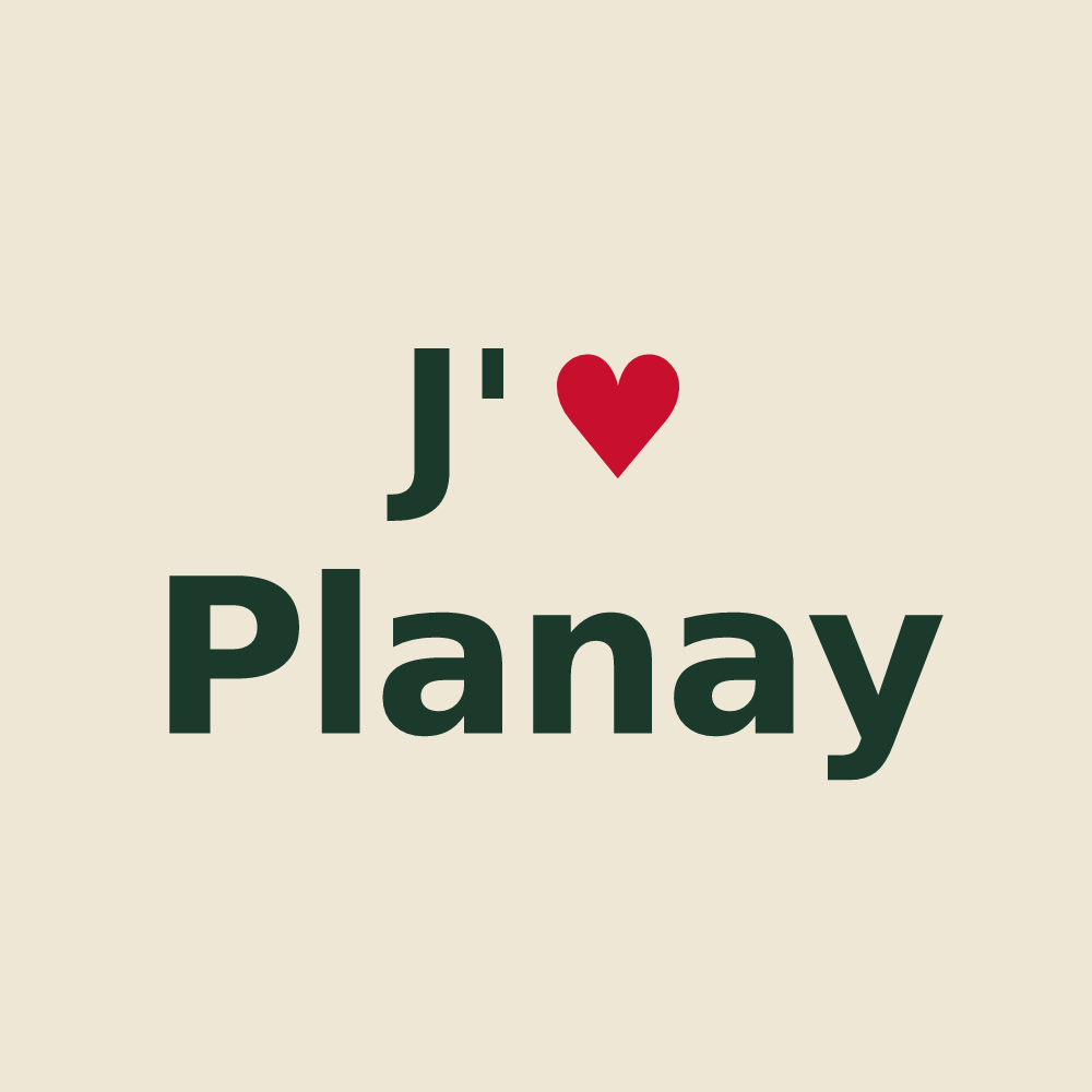 Tote bag personnalisé Planay — design J'aime Planay