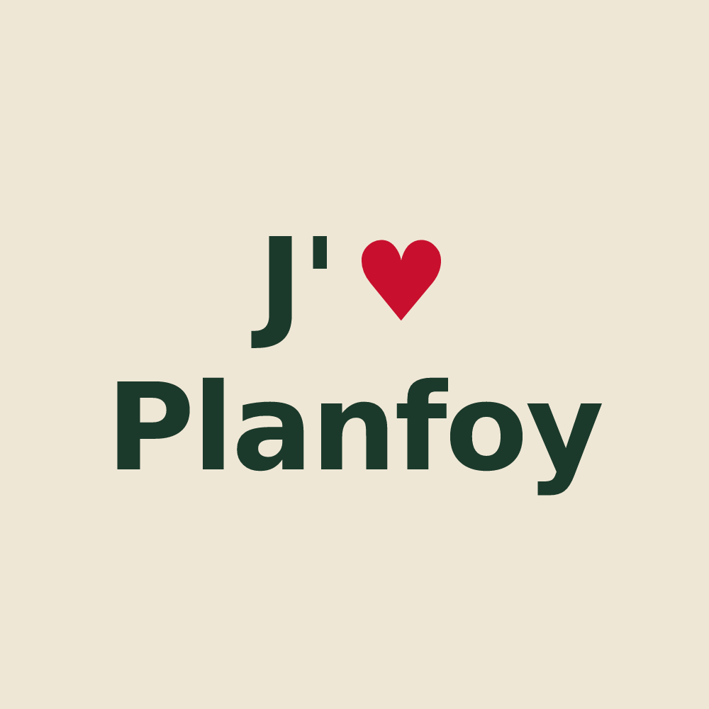 Tote bag personnalisé Planfoy — design J'aime Planfoy