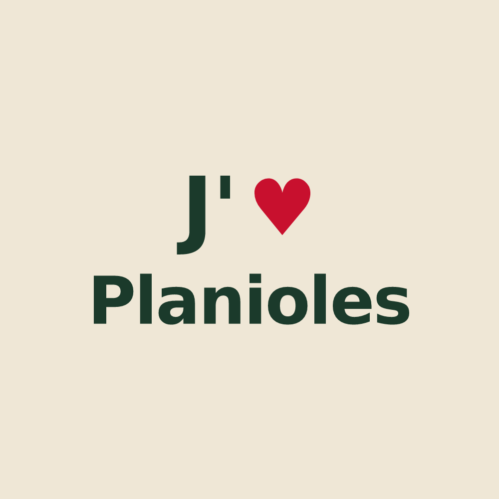 Tote bag personnalisé Planioles — design J'aime Planioles