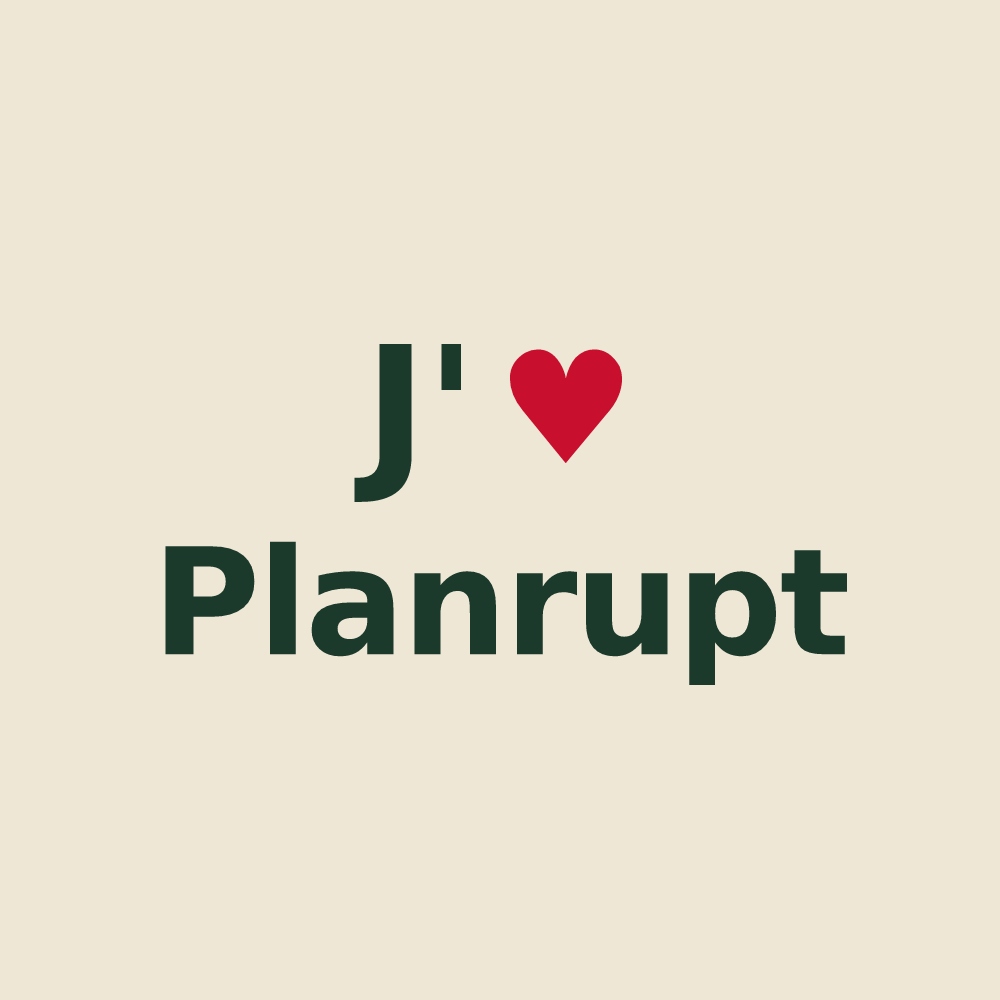 Tote bag personnalisé Planrupt — design J'aime Planrupt