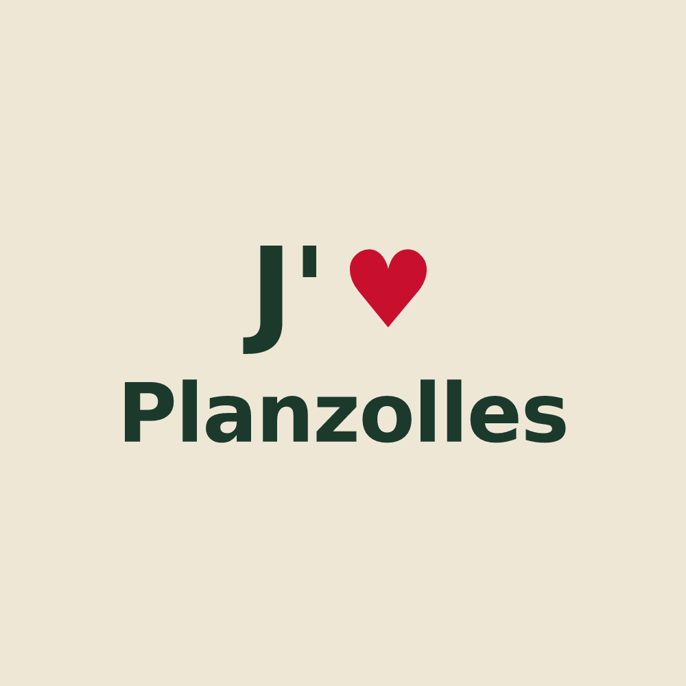 Tote bag personnalisé Planzolles — design J'aime Planzolles