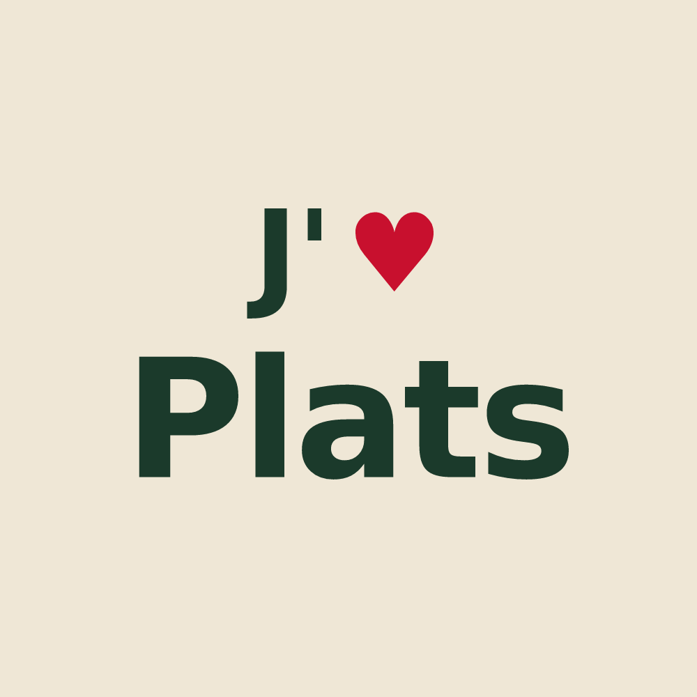 Tote bag personnalisé Plats — design « J'aime Plats » imprimé sur le tote bag
