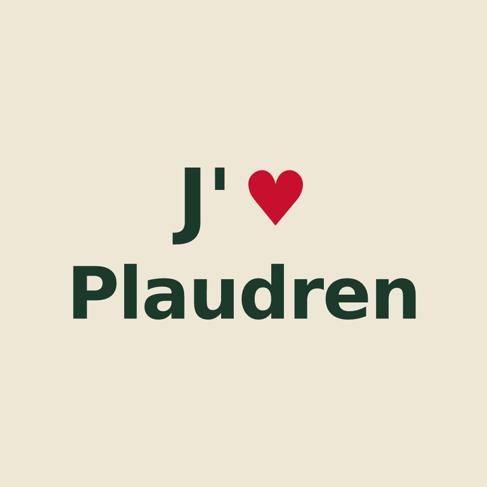 Tote bag personnalisé Plaudren — design J'aime Plaudren