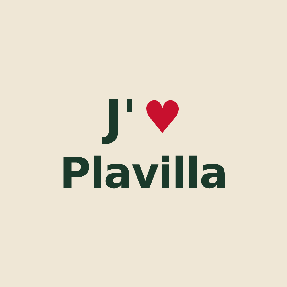 Tote bag personnalisé Plavilla — design J'aime Plavilla