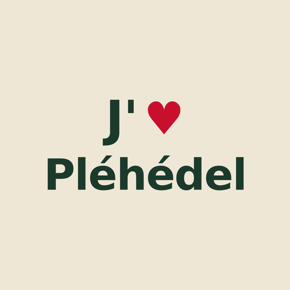 Tote bag personnalisé Pléhédel — design J'aime Pléhédel