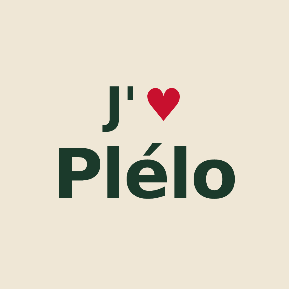 Tote bag personnalisé Plélo — design J'aime Plélo