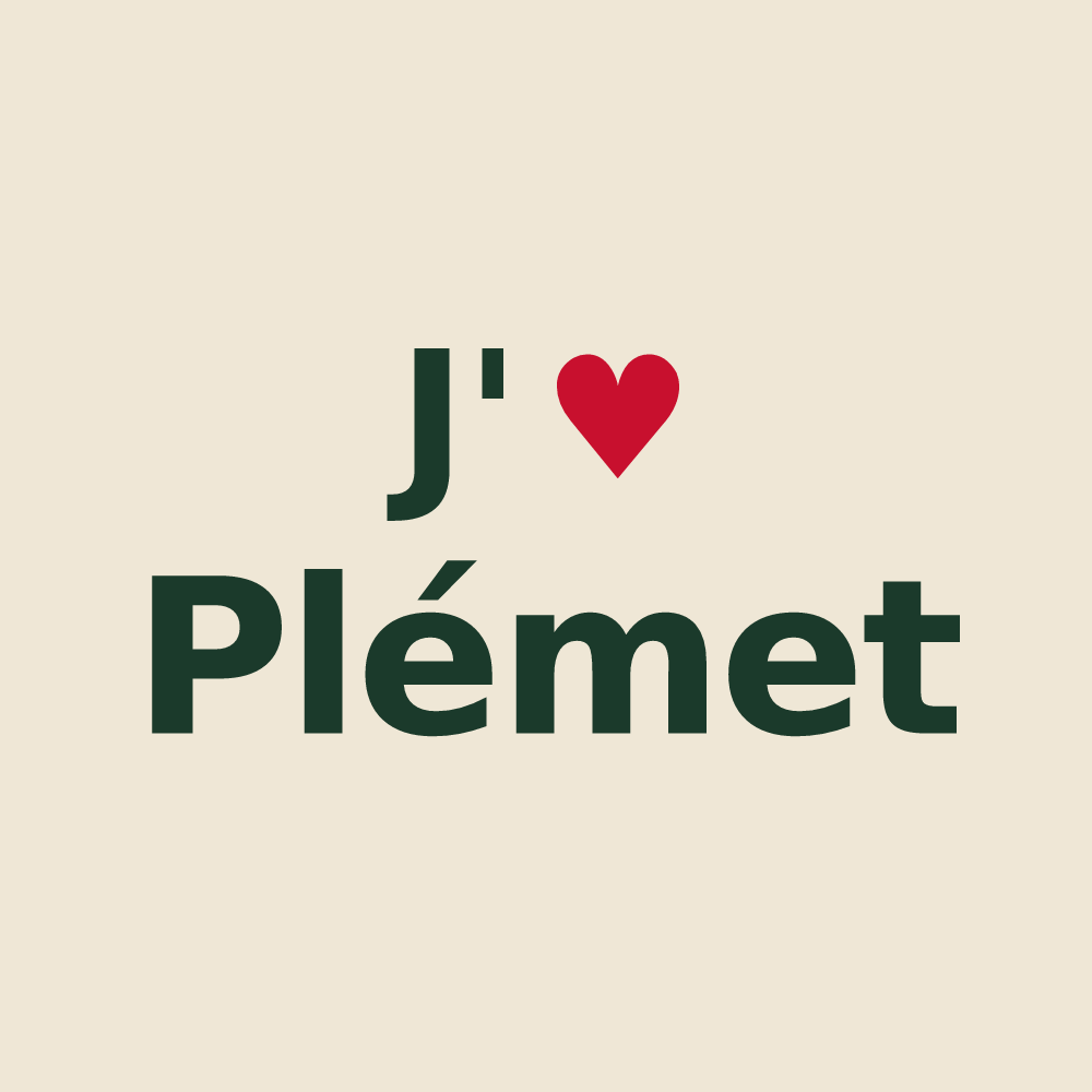 Tote bag personnalisé Plémet — design J'aime Plémet
