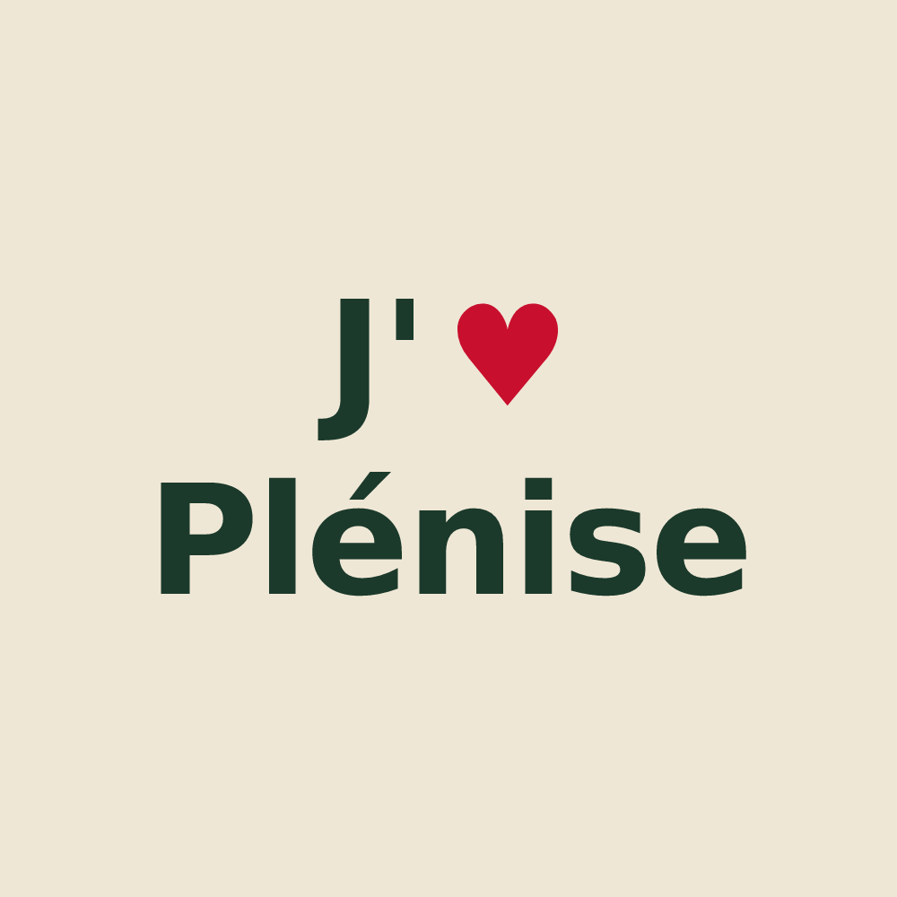 Tote bag personnalisé Plénise — design J'aime Plénise