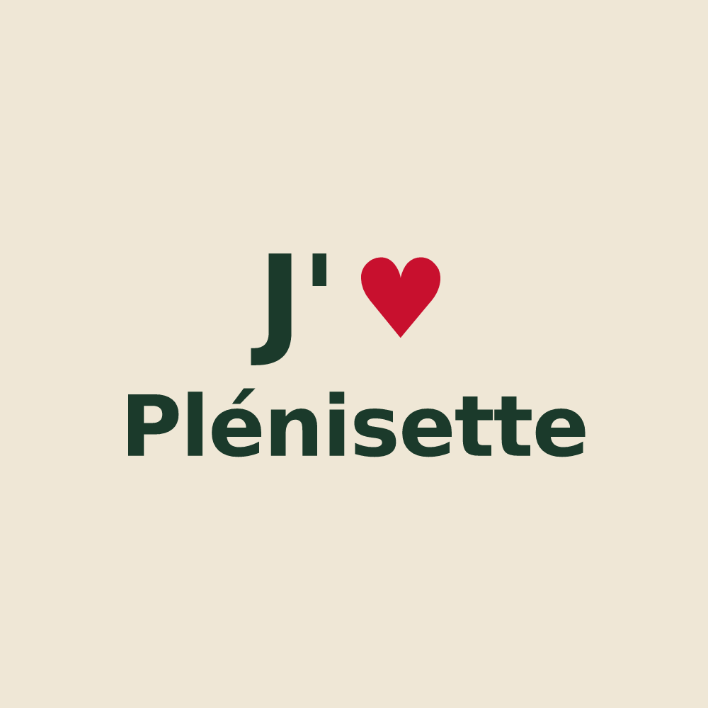 Tote bag personnalisé Plénisette — design J'aime Plénisette