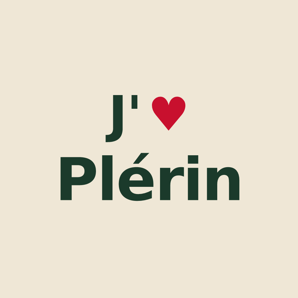 Tote bag personnalisé Plérin — design J'aime Plérin