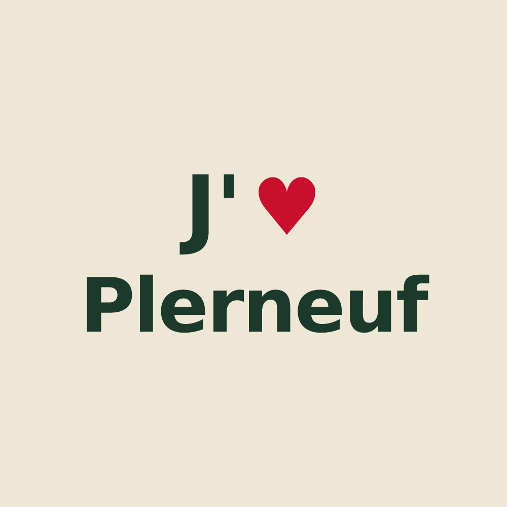 Tote bag personnalisé Plerneuf — design J'aime Plerneuf