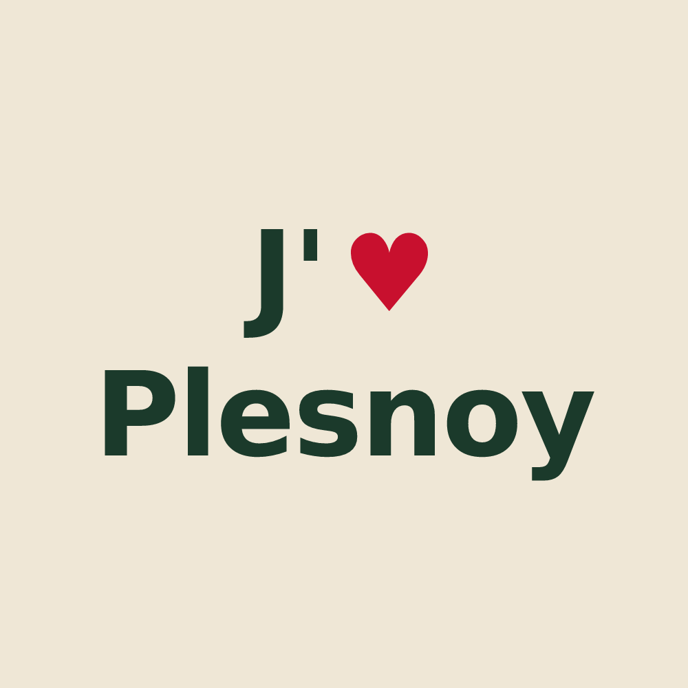Tote bag personnalisé Plesnoy — design J'aime Plesnoy