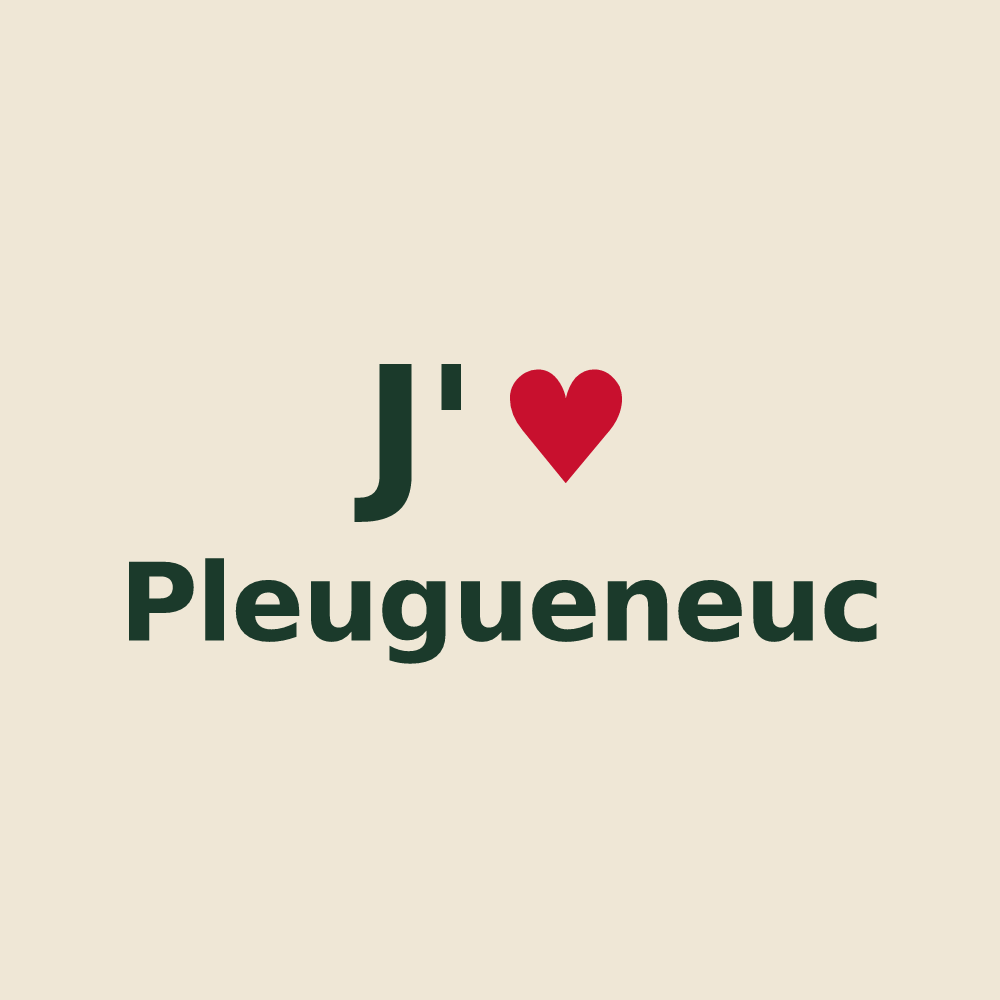 Tote bag personnalisé Pleugueneuc — design J'aime Pleugueneuc