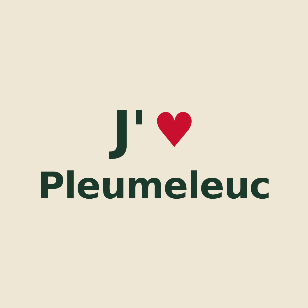Tote bag personnalisé Pleumeleuc — design J'aime Pleumeleuc
