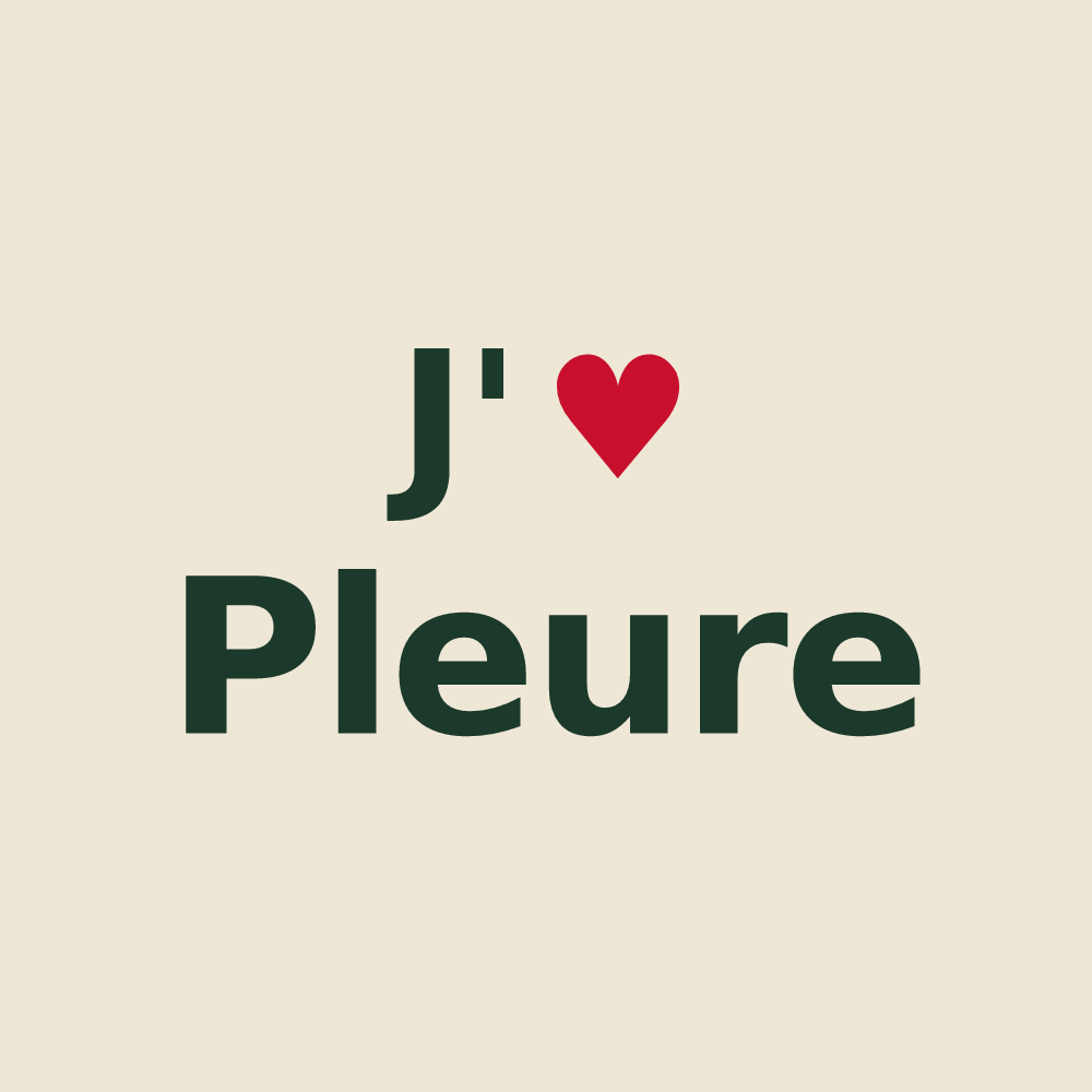 Tote bag personnalisé Pleure — design J'aime Pleure