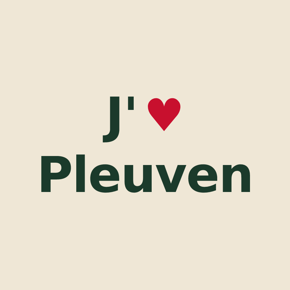 Tote bag personnalisé Pleuven — design J'aime Pleuven