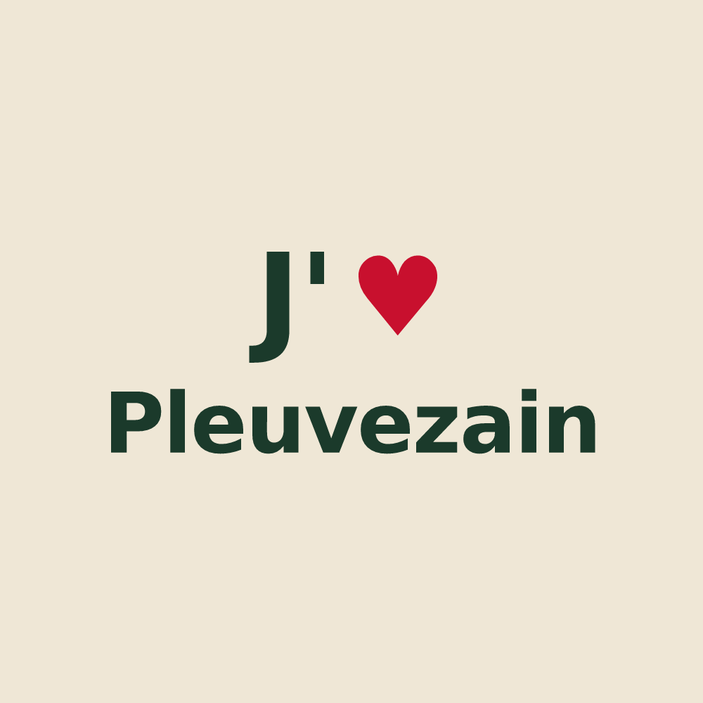 Tote bag personnalisé Pleuvezain — design J'aime Pleuvezain