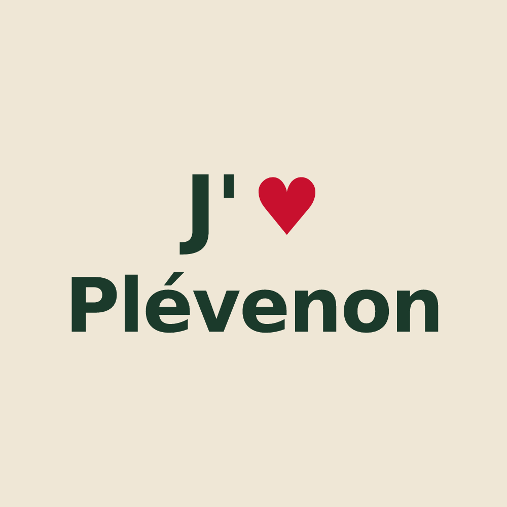 Tote bag personnalisé Plévenon — design J'aime Plévenon