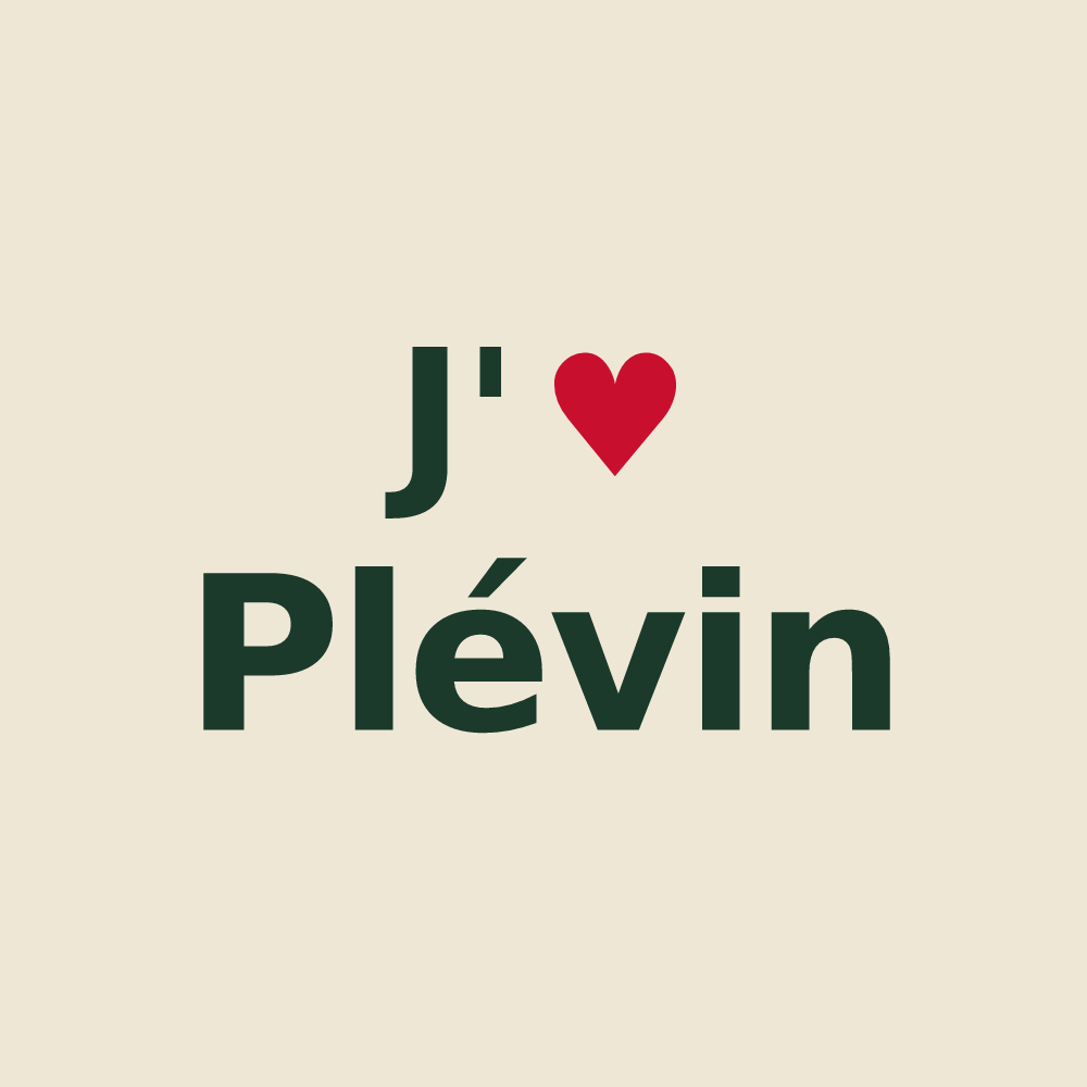 Tote bag personnalisé Plévin — design J'aime Plévin