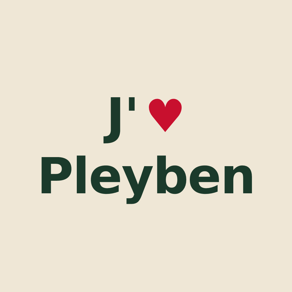 Tote bag personnalisé Pleyben — design J'aime Pleyben