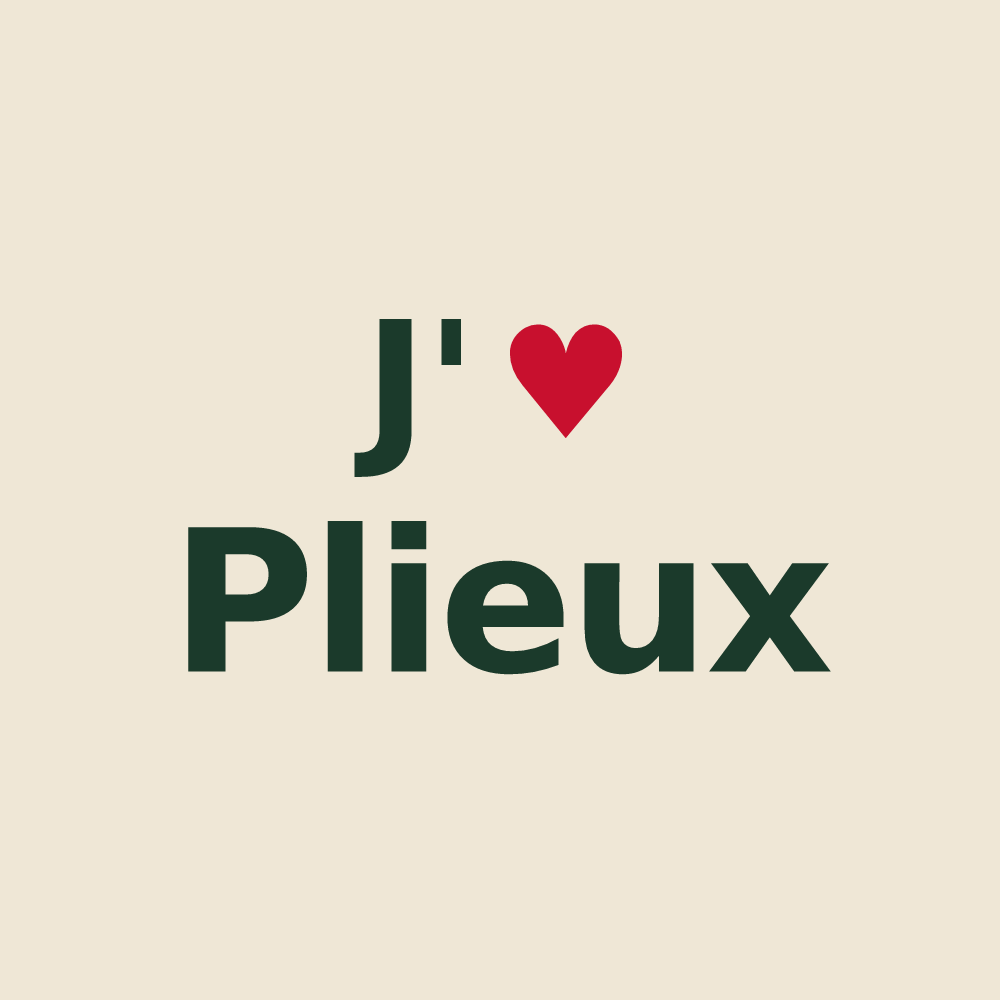 Tote bag personnalisé Plieux — design J'aime Plieux