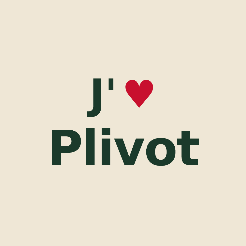 Tote bag personnalisé Plivot — design J'aime Plivot
