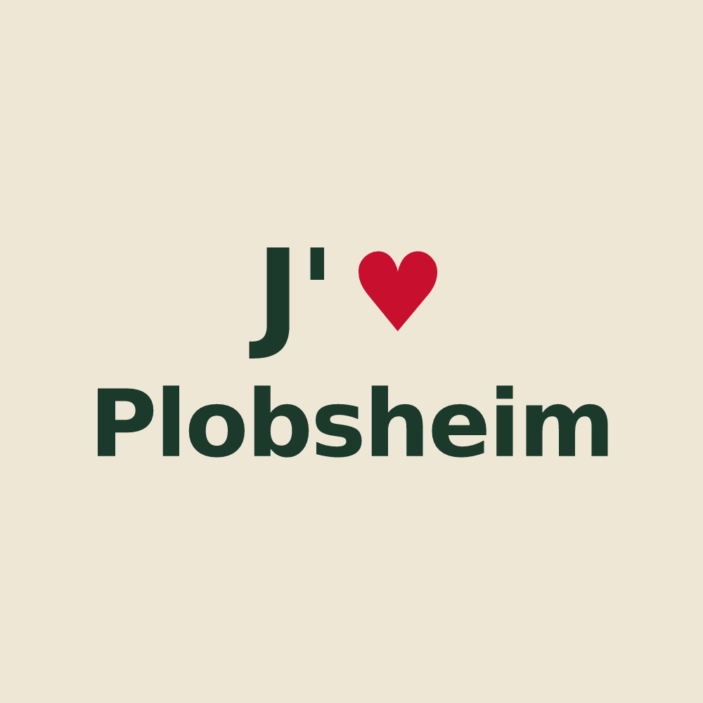 Tote bag personnalisé Plobsheim — design J'aime Plobsheim