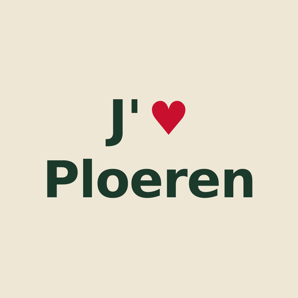 Tote bag personnalisé Ploeren — design J'aime Ploeren