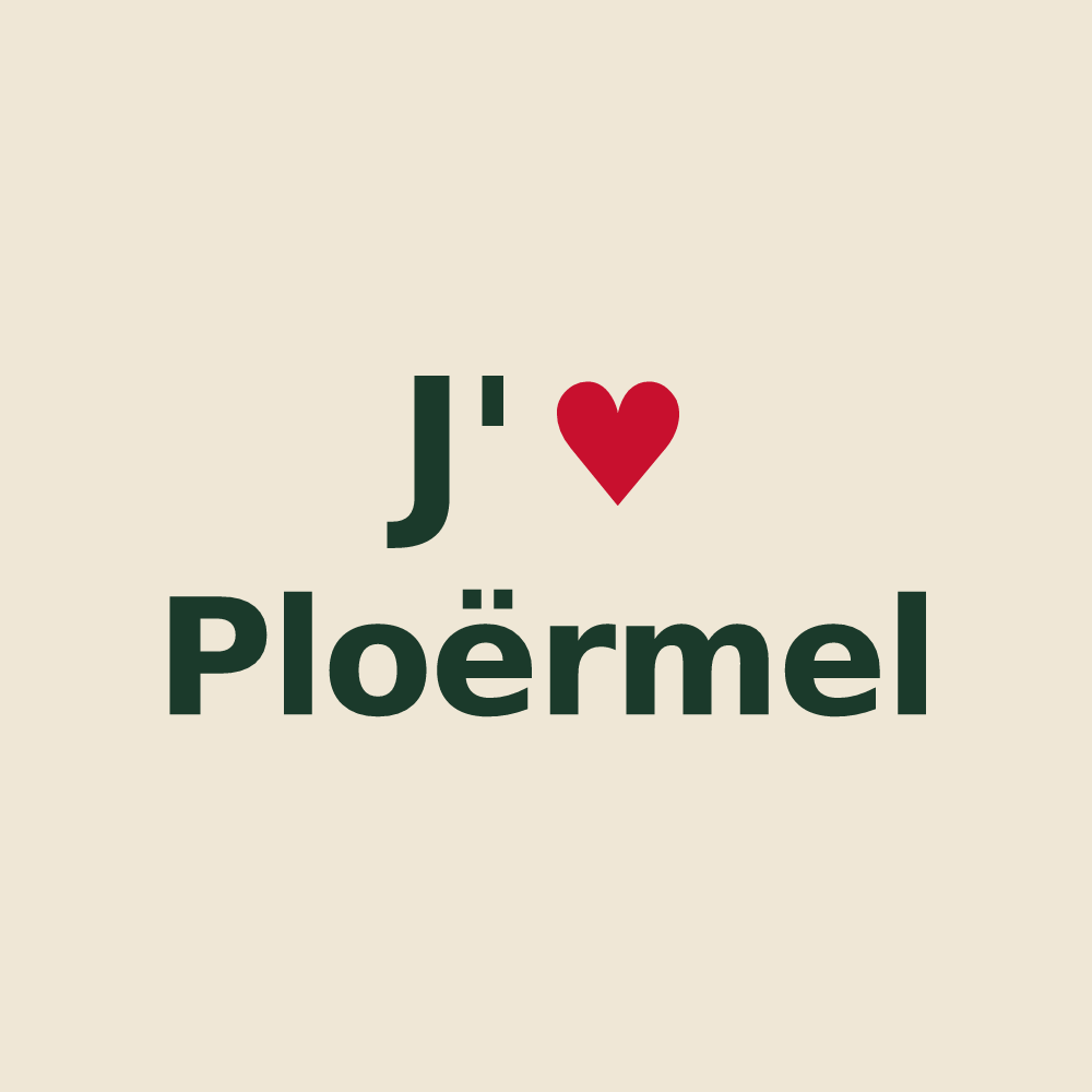 Tote bag personnalisé Ploërmel — design J'aime Ploërmel