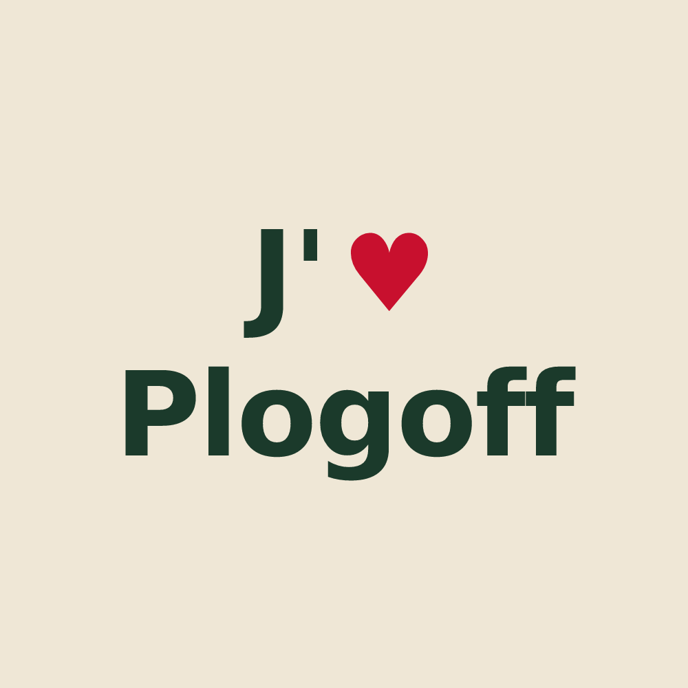 Tote bag personnalisé Plogoff — design J'aime Plogoff