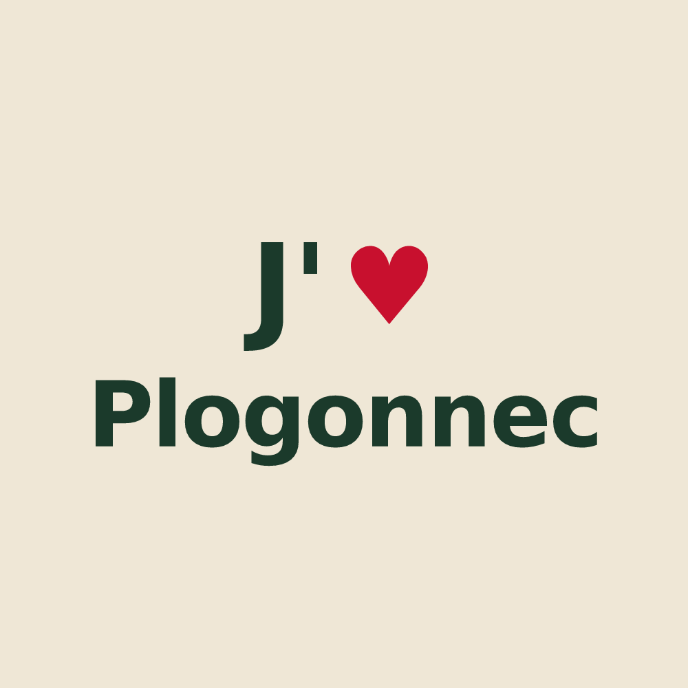 Tote bag personnalisé Plogonnec — design J'aime Plogonnec