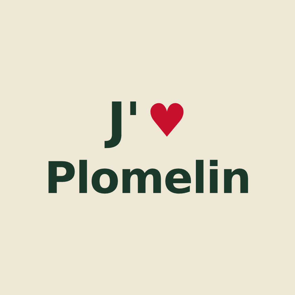Tote bag personnalisé Plomelin — design J'aime Plomelin