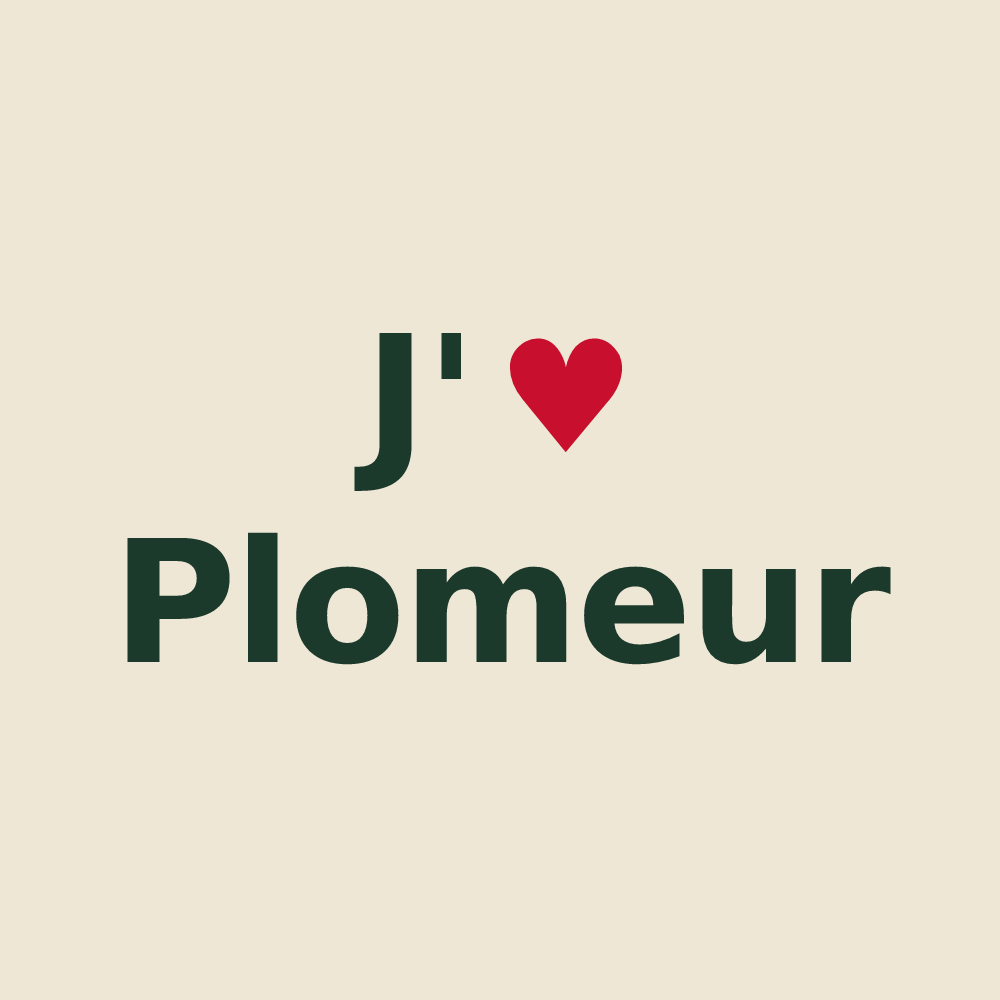 Tote bag personnalisé Plomeur — design J'aime Plomeur